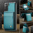 JEEHOOD For Samsung Galaxy S21 4G Leather Back Cover Magnetic Case  J06 Phone Case with Card Bag RFID Blocking - Blue - 4