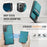 JEEHOOD For Samsung Galaxy S21 4G Leather Back Cover Magnetic Case  J06 Phone Case with Card Bag RFID Blocking - Blue - 5