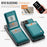 JEEHOOD For Samsung Galaxy S21 Ultra 5G Leather Back Cover Magnetic Case  J06 Phone Case with Card Bag RFID Blocking - Blue - 3
