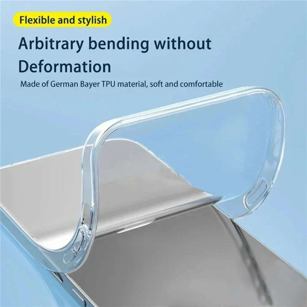 KALEBOL For iPhone 14 Clear Case  1.5mm Thickened TPU Shockproof Phone Cover - Transparent - 5