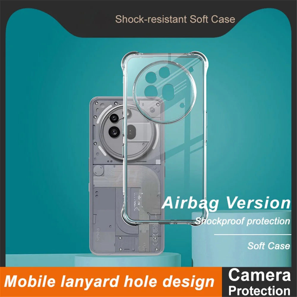 IMAK For Nothing Phone (3a) Pro Case TPU Phone Cover Airbag Shockproof Protection - Transparent - 3