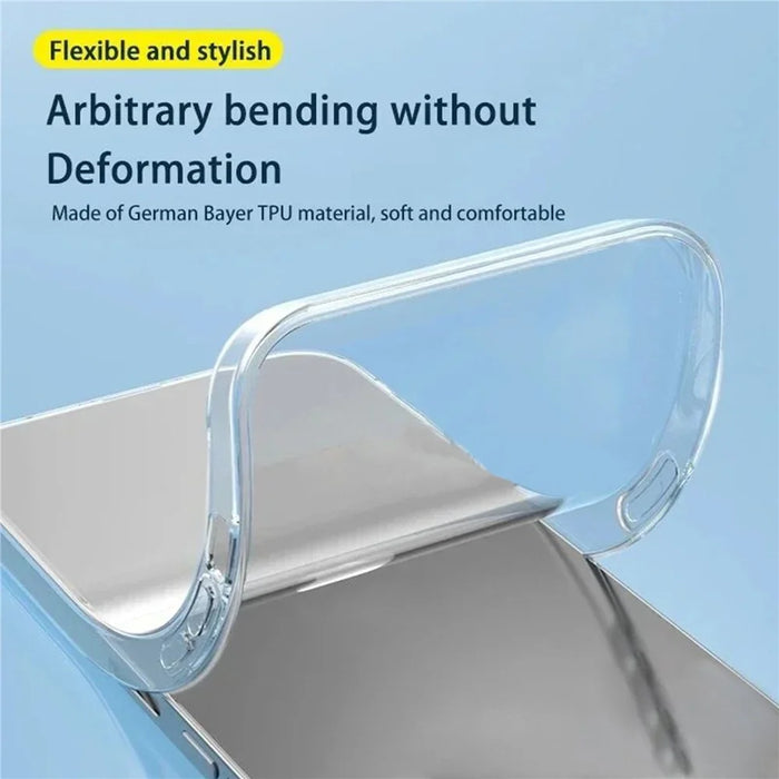 KALEBOL For iPhone 15 Pro Max Clear Case  1.5mm Thickened TPU Shockproof Phone Cover - Transparent - 5