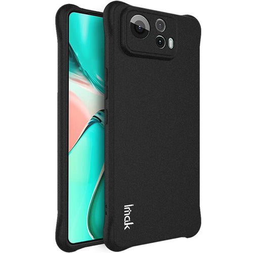 IMAK For Asus Zenfone 12 Ultra 5G Case TPU Phone Cover Airbag Shockproof Protection - Matte Black - 1