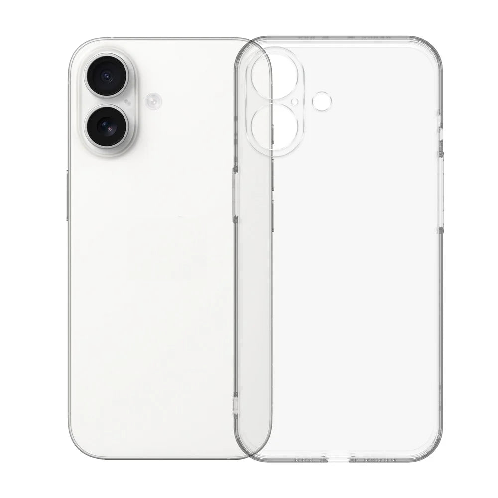 KALEBOL For iPhone 16 Clear Case  1.5mm Thickened TPU Shockproof Phone Cover - Transparent - 1