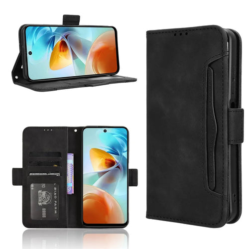 For ZTE nubia Music 2 Leather Case Phone Wallet Cover with Multiple Card Slots - Black - 1