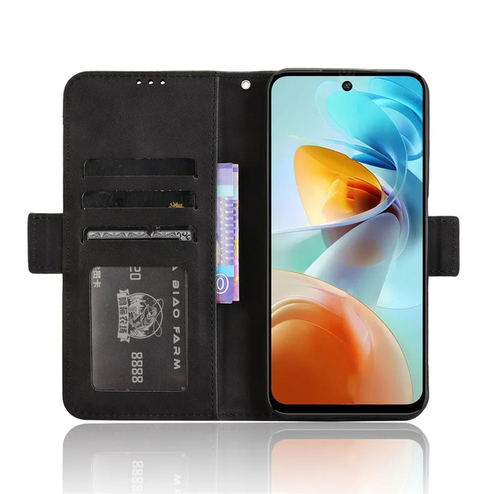 For ZTE nubia Music 2 Leather Case Phone Wallet Cover with Multiple Card Slots - Black - 5