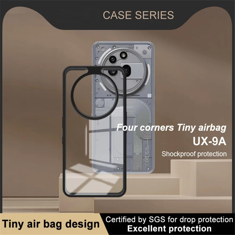 IMAK UX-9A Series for Nothing Phone (3a) Pro Case Clear TPU PC Phone Cover Reinforced Corners - 5