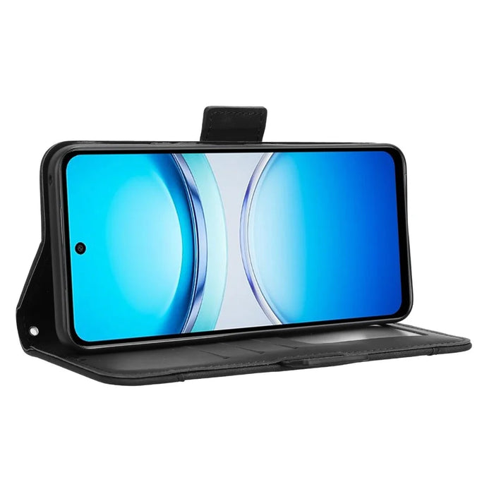 For vivo Y39 5G Leather Case Phone Wallet Cover with Multiple Card Slots - Black - 7