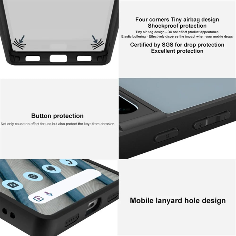 IMAK UX-9B Series For Nothing Phone (3a) Pro Case Tiny Airbag PC TPU Matte Phone Cover - 6