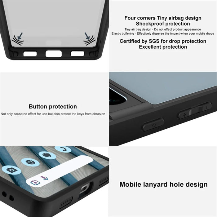 IMAK UX-9B Series For Samsung Galaxy S25 Case Tiny Airbag PC TPU Matte Phone Cover - 6