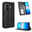 For vivo Y39 5G Retro PU Leather Case Phone Wallet Stand Cover - Black - 1