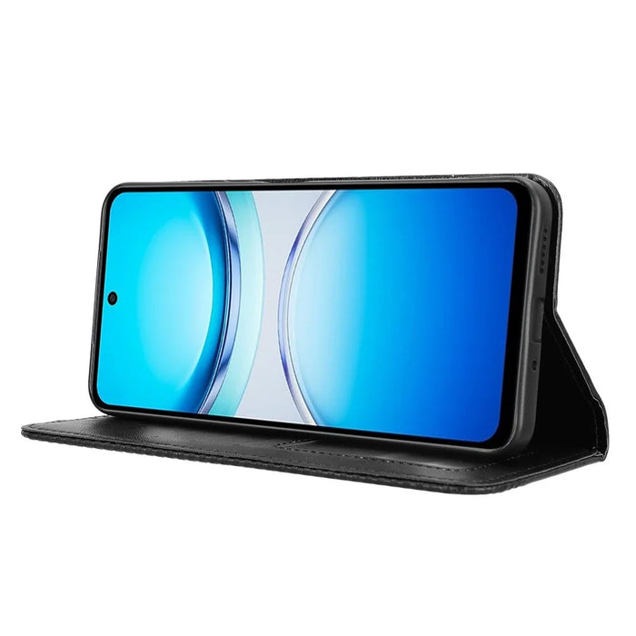 For vivo Y39 5G Retro PU Leather Case Phone Wallet Stand Cover - Black - 7