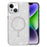 For iPhone 15 Plus / 14 Plus Phone Case Compatible with MagSafe Glitter PC + TPU Hybrid Shockproof Cover - White - 1