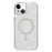For iPhone 15 Plus / 14 Plus Phone Case Compatible with MagSafe Glitter PC + TPU Hybrid Shockproof Cover - White - 2