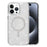 For iPhone 15 Pro Max Phone Case Compatible with MagSafe Glitter PC + TPU Hybrid Shockproof Cover - White - 1