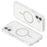 For iPhone 16 Plus Phone Case Compatible with MagSafe Glitter PC + TPU Hybrid Shockproof Cover - White - 5