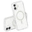For iPhone 16 Plus Phone Case Compatible with MagSafe Glitter PC + TPU Hybrid Shockproof Cover - White - 7
