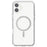 For iPhone 16 Phone Case Compatible with MagSafe Glitter PC + TPU Hybrid Shockproof Cover - White - 6