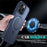 For iPhone 16 Pro Max Case with Magnetic Kickstand TPU + PC Anti Drop Phone Cover - Sapphire - 4