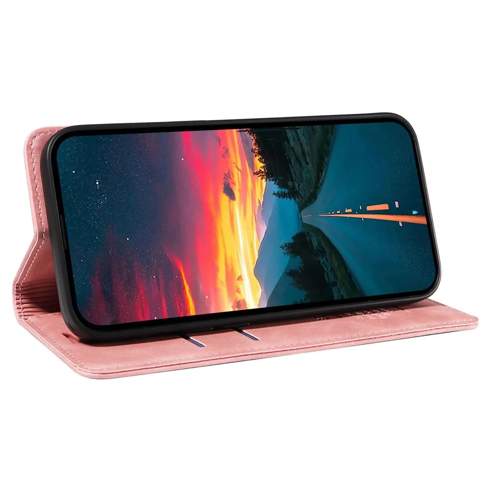 BETOPNICE 003 For vivo V50 5G Case Magnetic Closure RFID Blocking Wallet Stand Leather Phone Cover - Pink - 3