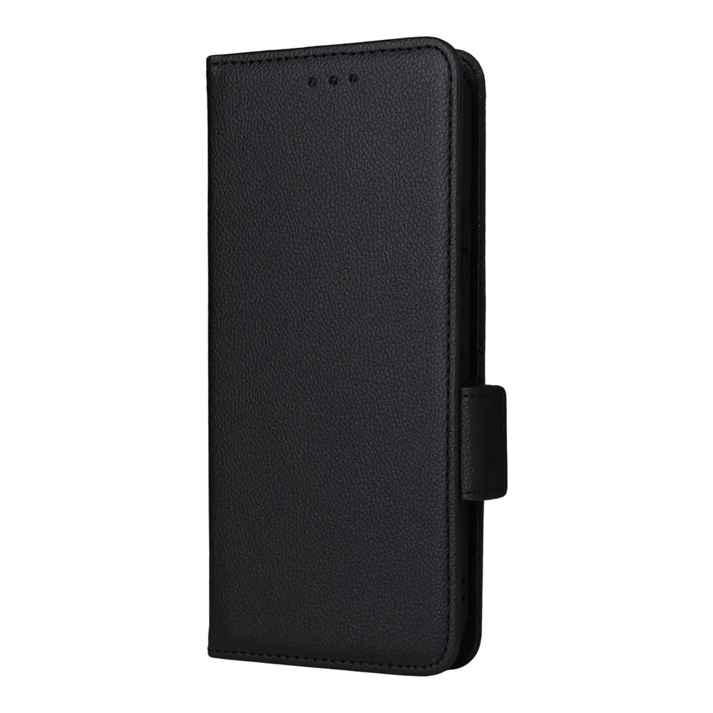 For ZTE Blade V70 Max / nubia V70 Max Case with Wrist Strap Litchi Texture PU Leather Wallet Phone Cover - Black - 7
