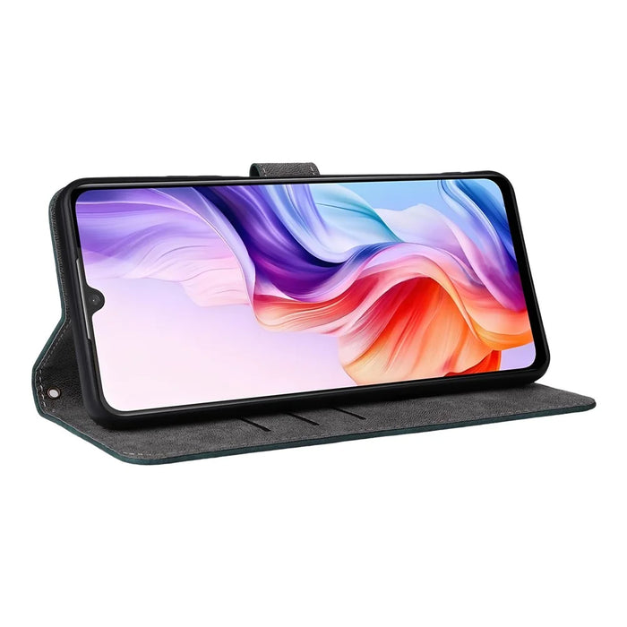 For ZTE Blade V70 Max / nubia V70 Max Case Wallet RFID Blocking PU Leather Cover Viewing Stand - Green - 4