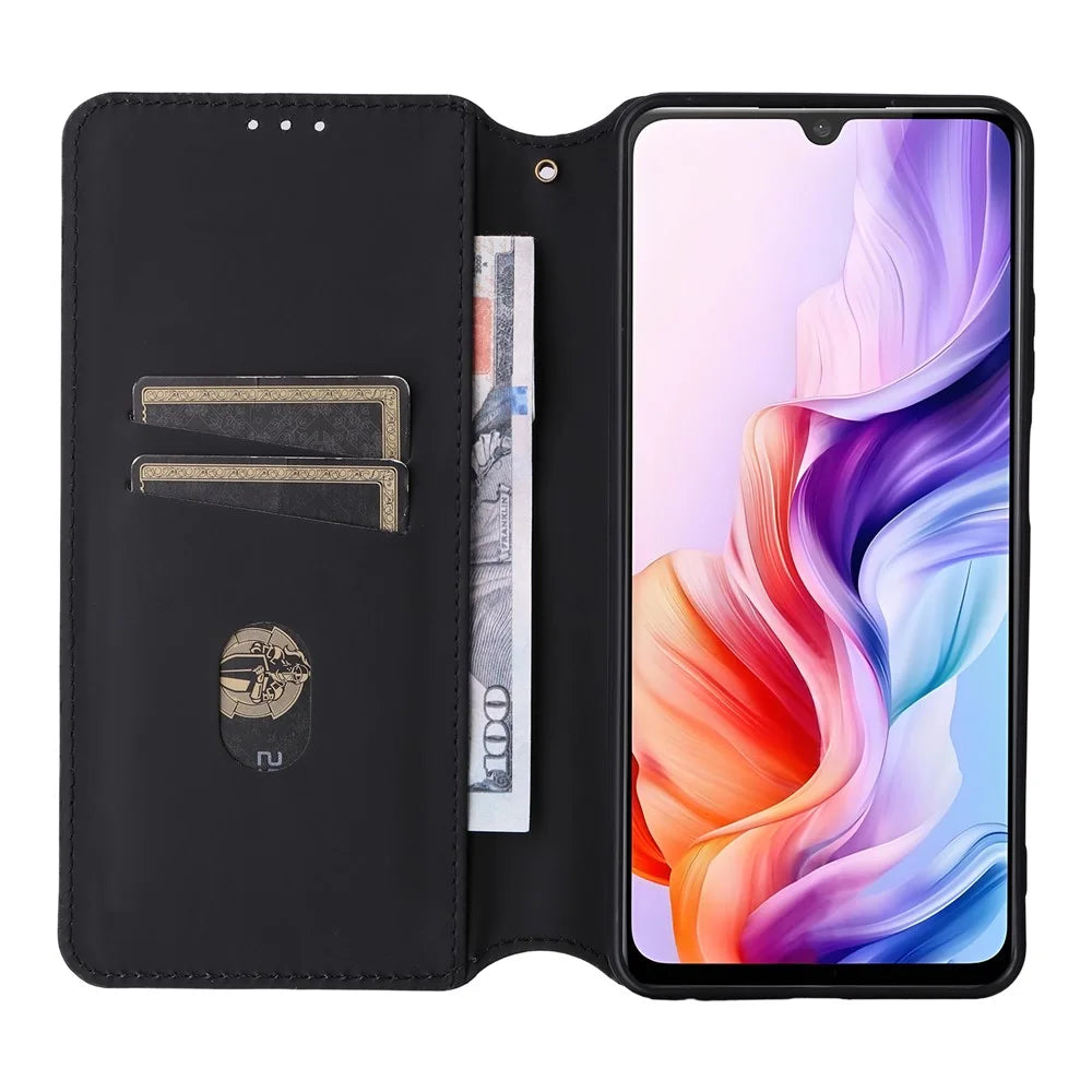 For ZTE Blade V70 Max / nubia V70 Max Case Wallet Rhombus Imprinted Leather Phone Cover - Blue - 2