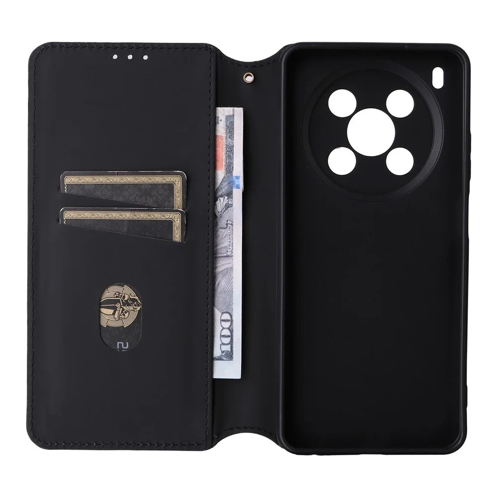 For ZTE Blade V70 Max / nubia V70 Max Case Wallet Rhombus Imprinted Leather Phone Cover - Blue - 3