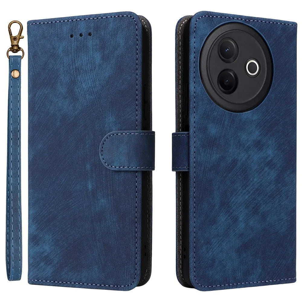 For vivo Y39 5G / Y300i 5G Case Wallet RFID Blocking PU Leather Cover Viewing Stand - Blue - 1