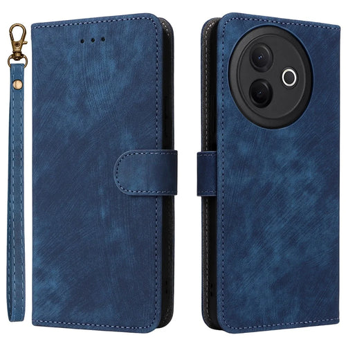 For vivo Y39 5G / Y300i 5G Case Wallet RFID Blocking PU Leather Cover Viewing Stand - Blue - 1