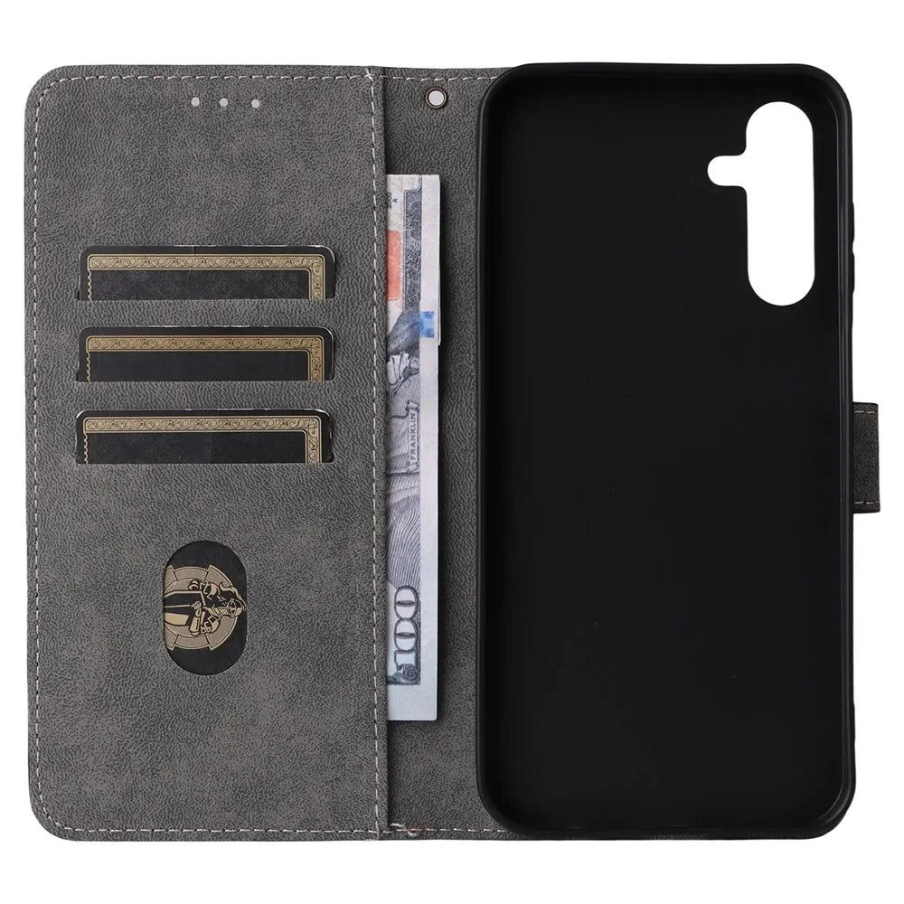 For Gabb Phone 4 Pro Case Wallet RFID Blocking PU Leather Cover Viewing Stand - Black - 3