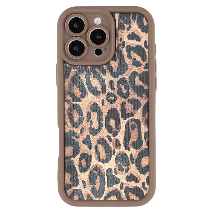 For iPhone 16 Pro Max Case Leopard Print TPU Precise Cutout Phone Cover - Brown - 3