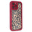 For iPhone 15 Pro Max Case Leopard Print TPU Precise Cutout Phone Cover - Red - 1