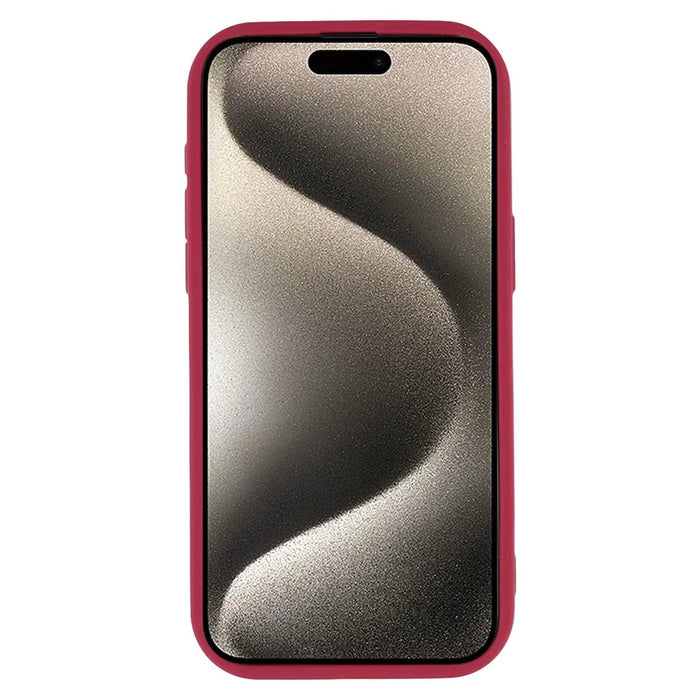For iPhone 15 Pro Max Case Leopard Print TPU Precise Cutout Phone Cover - Red - 2