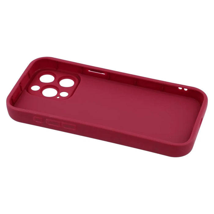 For iPhone 15 Pro Max Case Leopard Print TPU Precise Cutout Phone Cover - Red - 6