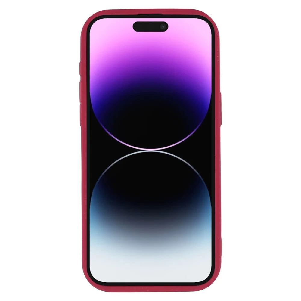 For iPhone 14 Pro Case Leopard Print TPU Precise Cutout Phone Cover - Red - 2