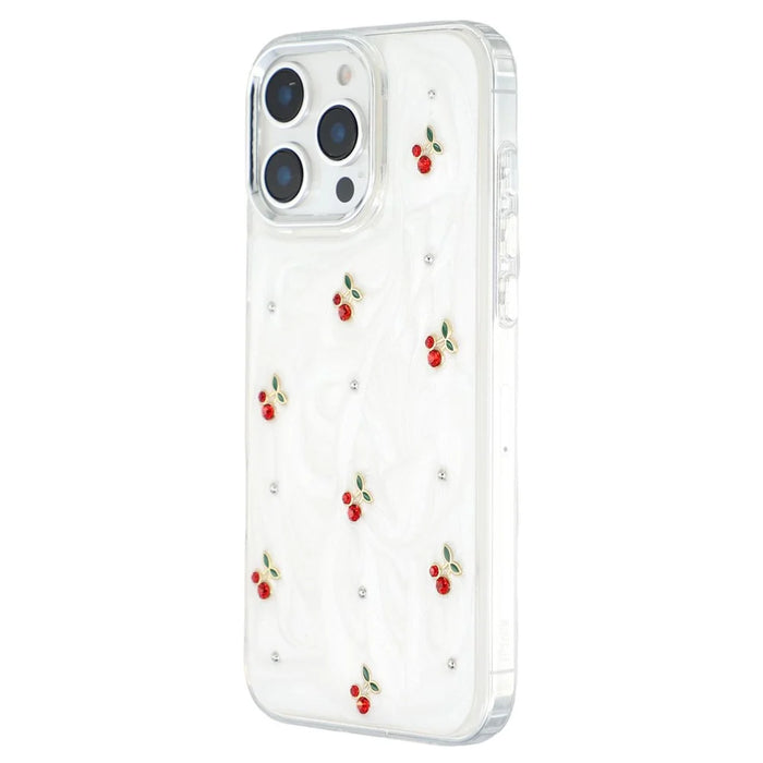 For iPhone 16 Pro Case 3D Epoxy Cherry Design Soft TPU Back Cover - 4