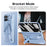 For Google Pixel 10 Pro Fold Case Kickstand Hinge PC Phone Cover with Tempered Glass Film, Stylus - Blue - 4
