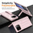 For Google Pixel 10 Pro Fold Case Kickstand Wristband PC Phone Cover with Tempered Glass Film - Pink - 2
