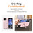 For Google Pixel 10 Pro Fold Case Kickstand Wristband PC Phone Cover with Tempered Glass Film - Pink - 3
