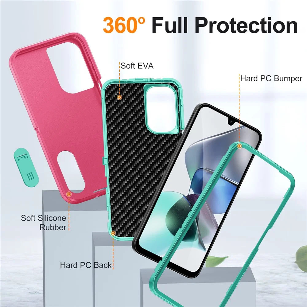 For Samsung Galaxy A26 5G Case Kickstand Phone Cover PC + Silicone + EVA 3-in-1 Design - Rose + Light Cyan - 4