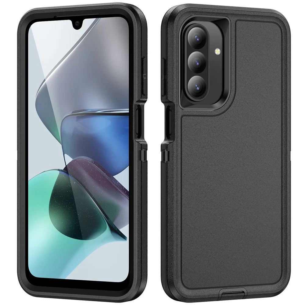 For Samsung Galaxy A26 5G Case PC + Silicone + EVA 3 in 1 Shockproof Phone Cover - Black + Black - 2
