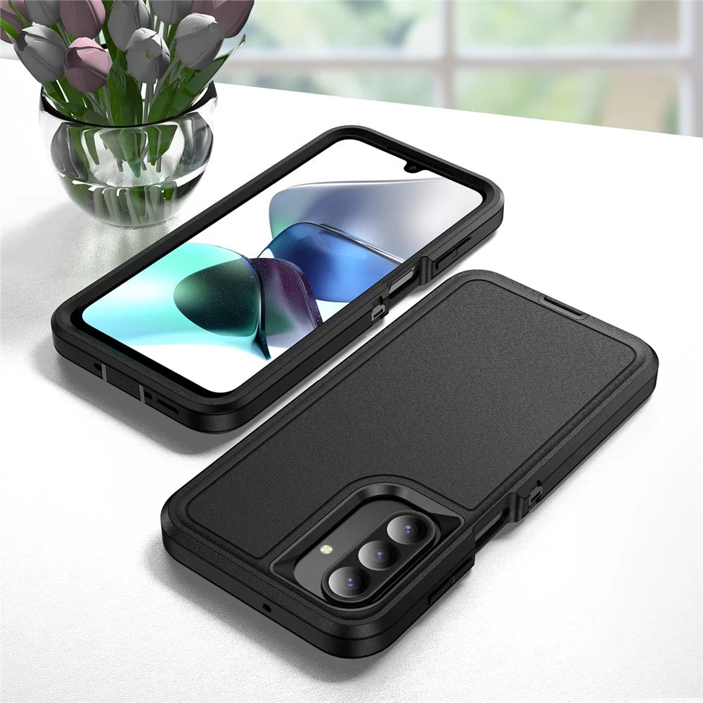 For Samsung Galaxy A26 5G Case PC + Silicone + EVA 3 in 1 Shockproof Phone Cover - Black + Black - 7