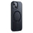 For iPhone 14 Case Compatible with MagSafe Rotating Straight Kickstand TPU + PC Matte Phone Cover - Black - 1
