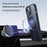 For iPhone 14 Case Compatible with MagSafe Rotating Straight Kickstand TPU + PC Matte Phone Cover - Black - 4