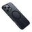 For iPhone 16 Pro Max Case Compatible with MagSafe Rotating Straight Kickstand TPU + PC Matte Phone Cover - Black - 1