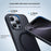 For iPhone 16 Pro Max Case Compatible with MagSafe Rotating Straight Kickstand TPU + PC Matte Phone Cover - Black - 4