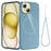 For iPhone 13 Magnetic Case Compatible with MagSafe TPU Phone Back Cover with Lanyard - Blue - 1