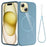 For iPhone 15 Plus Magnetic Case Compatible with MagSafe TPU Phone Back Cover with Lanyard - Blue - 1