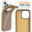 For iPhone 15 Pro Magnetic Case Compatible with MagSafe TPU Phone Back Cover with Lanyard - Gold - 5